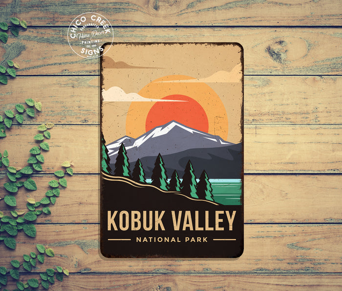 Kobuk Valley National Park Sign Rustic Looking Wall Decor Cabin Decorative Alaska