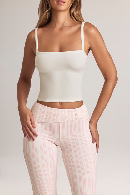Modal Square-Neck Camisole Top in White