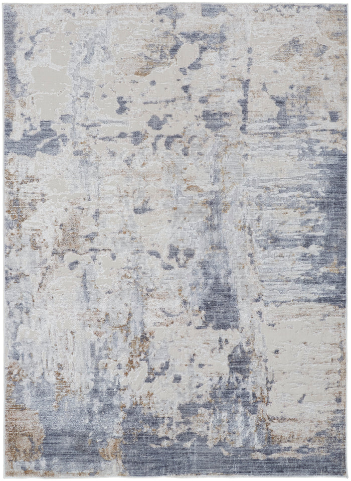 The Rug Corner Feizy Laina Transitional Abstract - Ivory/Gray/Blue  Laina Transitional Abstract - Ivory/Gray/Blue