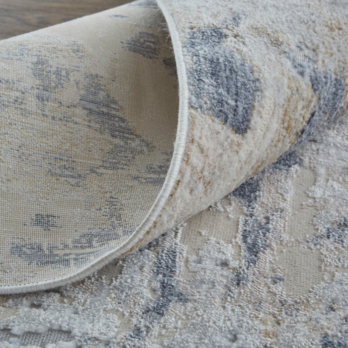The Rug Corner Feizy Laina Transitional Abstract - Ivory/Gray/Blue  Laina Transitional Abstract - Ivory/Gray/Blue