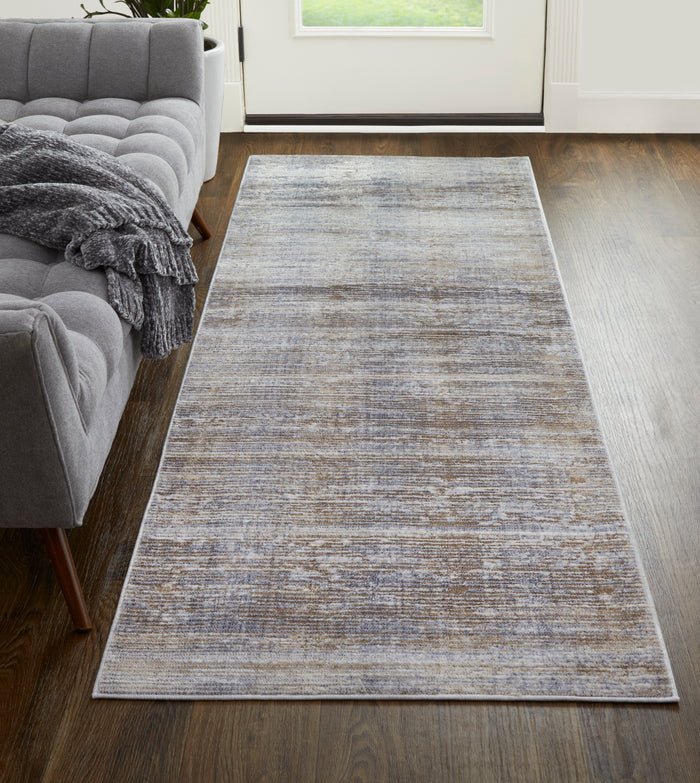 The Rug Corner Feizy Laina Transitional Distressed - Taupe/Silver/Tan  Laina Transitional Distressed - Taupe/Silver/Tan