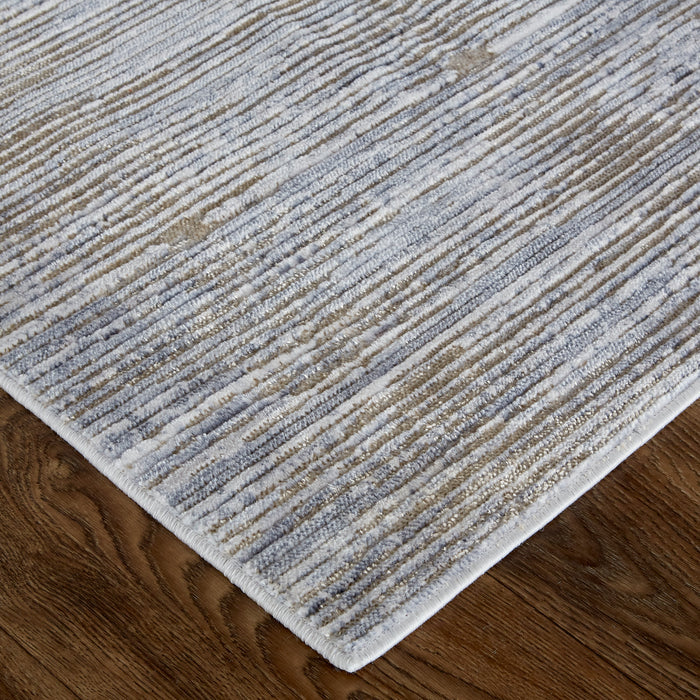 The Rug Corner Feizy Laina Transitional Distressed - Taupe/Silver/Tan  Laina Transitional Distressed - Taupe/Silver/Tan