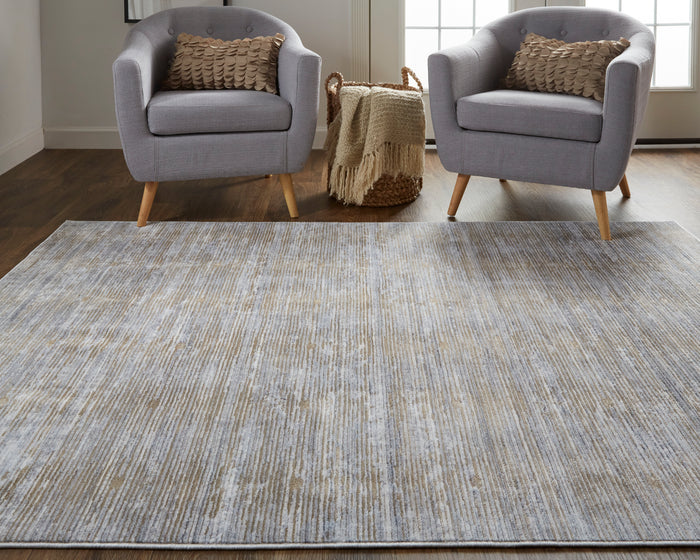 The Rug Corner Feizy Laina Transitional Distressed - Taupe/Silver/Tan  Laina Transitional Distressed - Taupe/Silver/Tan