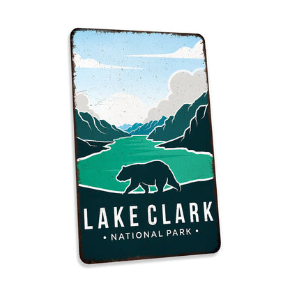 Lake Clark National Park Sign Rustic Looking Wall Decor Cabin Decorative Signs Alaska