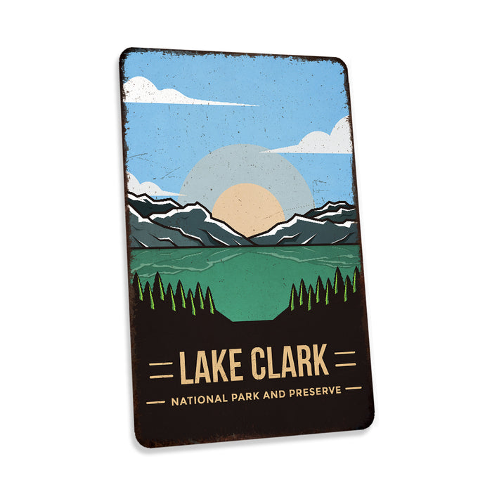 Lake Clark National Park Sign Rustic Looking Wall Decor Cabin Decorative Signs Alaska