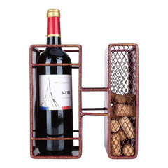 Letter H O M E Wine Bottle & Cork Holder Stand Rack