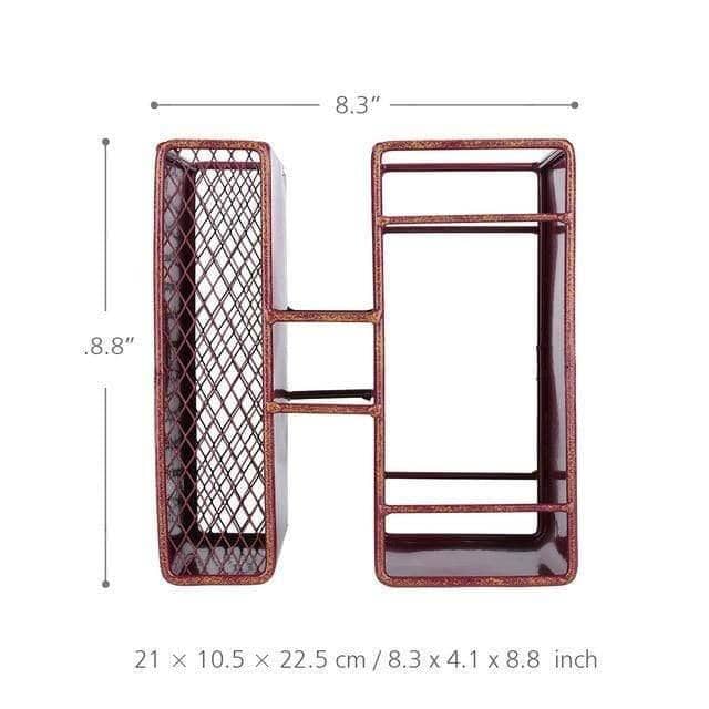Letter H O M E Wine Bottle & Cork Holder Stand Rack