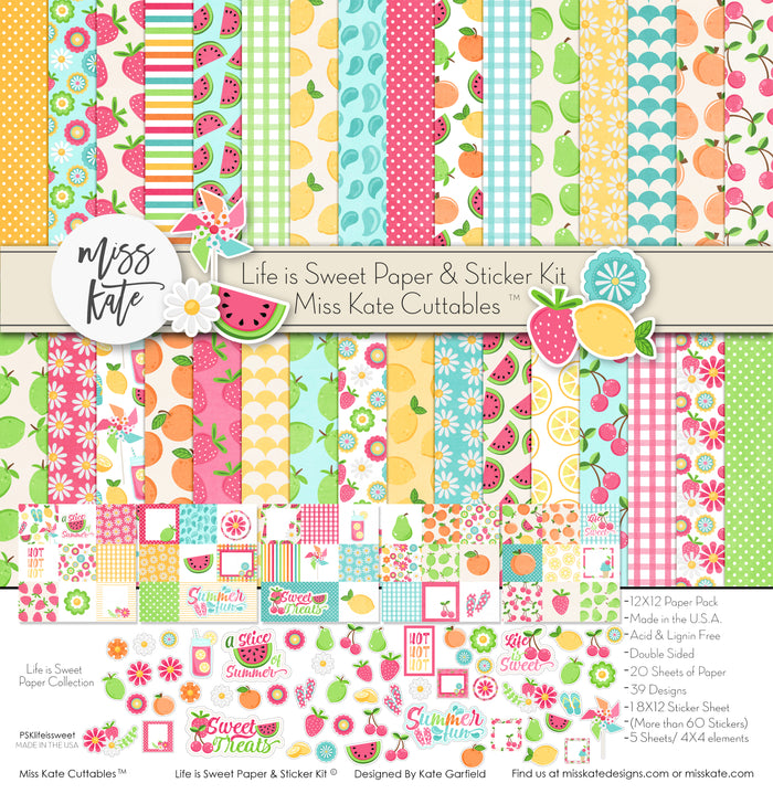 Life is Sweet- Paper & Sticker Kit