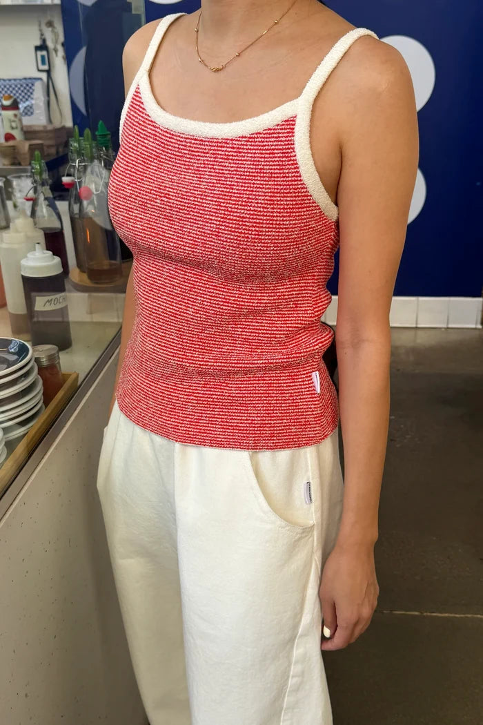 Lily Sweater Cami | Red Stripe - Le Bon Shoppe