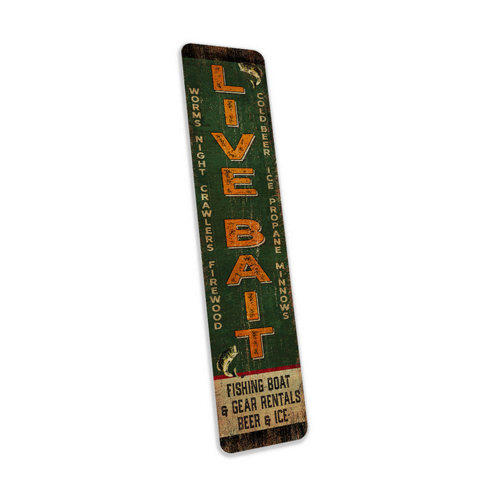 Live Bait Fishing Tackle Sign