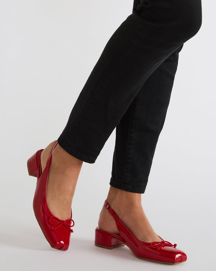 LOVED RED CRINKLE PATENT