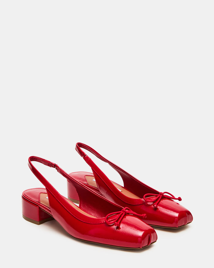 LOVED RED CRINKLE PATENT