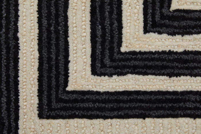 The Rug Corner Feizy Maguire Transitional Abstract - Gray/Ivory/Black  Maguire Transitional Abstract - Gray/Ivory/Black