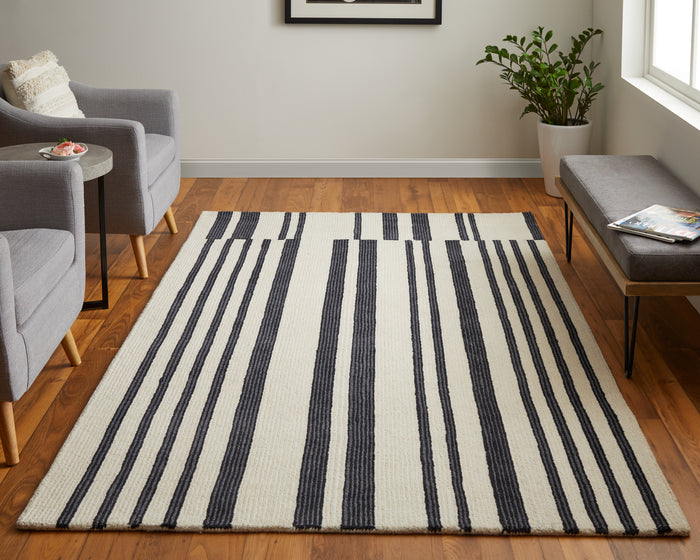 The Rug Corner Feizy Maguire Transitional Abstract - Ivory/Black  Maguire Transitional Abstract - Ivory/Black