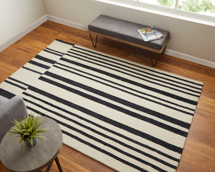 The Rug Corner Feizy Maguire Transitional Abstract - Ivory/Black  Maguire Transitional Abstract - Ivory/Black