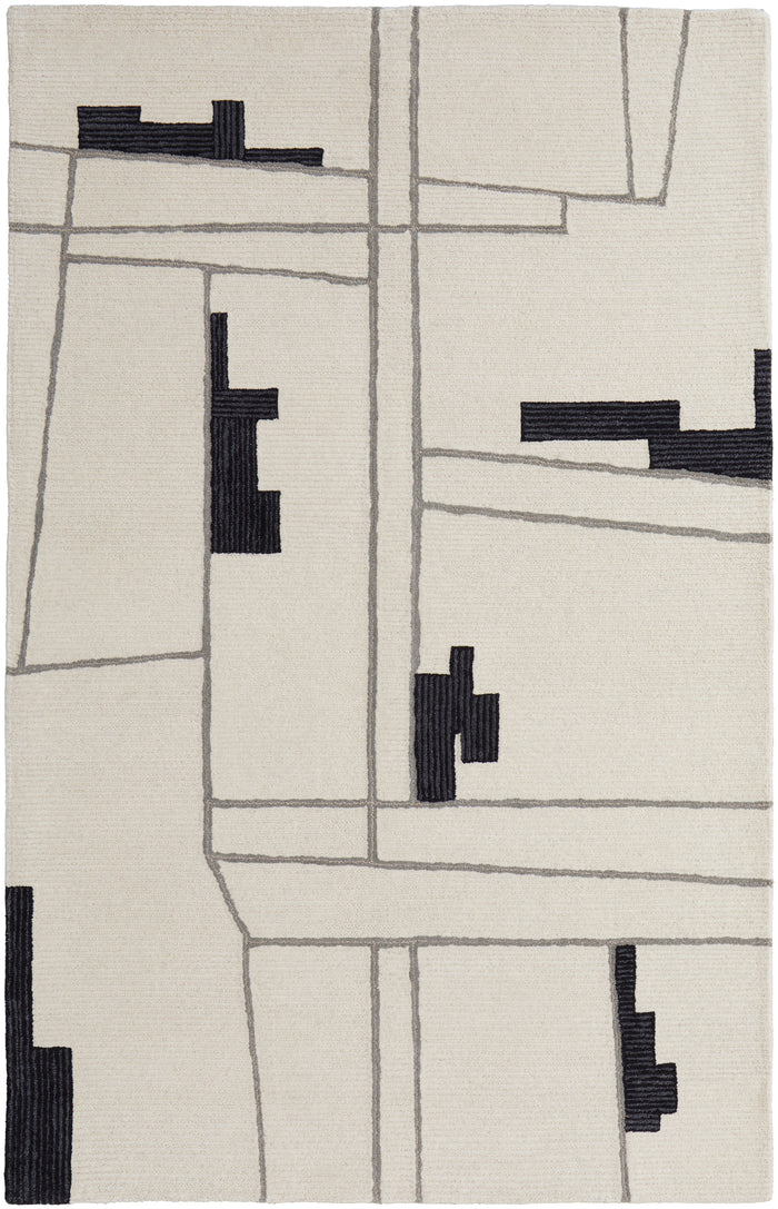 The Rug Corner Feizy Maguire Transitional Abstract - Ivory/Gray/Taupe