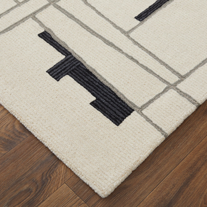 The Rug Corner Feizy Maguire Transitional Abstract - Ivory/Gray/Taupe