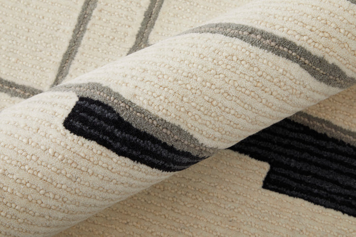 The Rug Corner Feizy Maguire Transitional Abstract - Ivory/Gray/Taupe