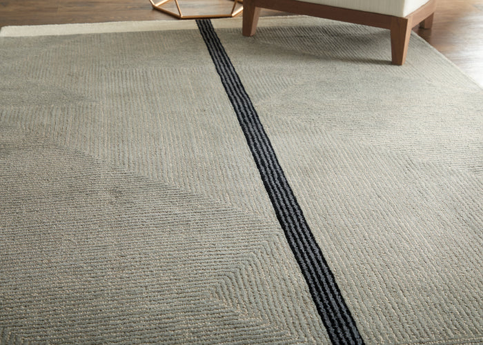 The Rug Corner Feizy Maguire Transitional Abstract - Taupe/Black