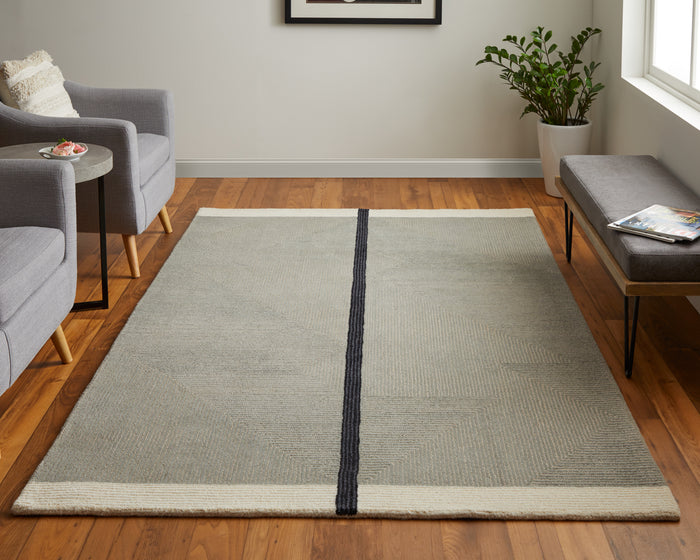 The Rug Corner Feizy Maguire Transitional Abstract - Taupe/Black