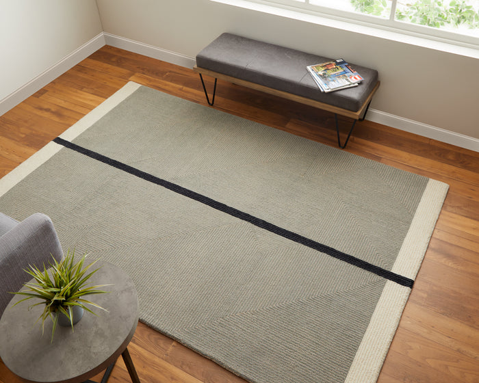 The Rug Corner Feizy Maguire Transitional Abstract - Taupe/Black