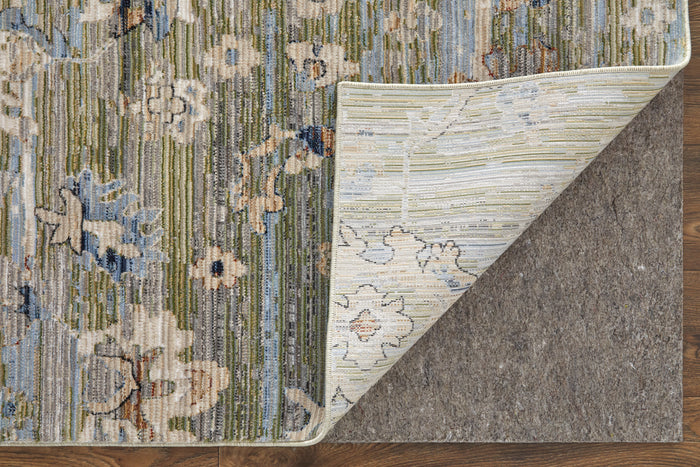 The Rug Corner Feizy Melrose Traditional Floral & Botanical - Green/Ivory/Blue