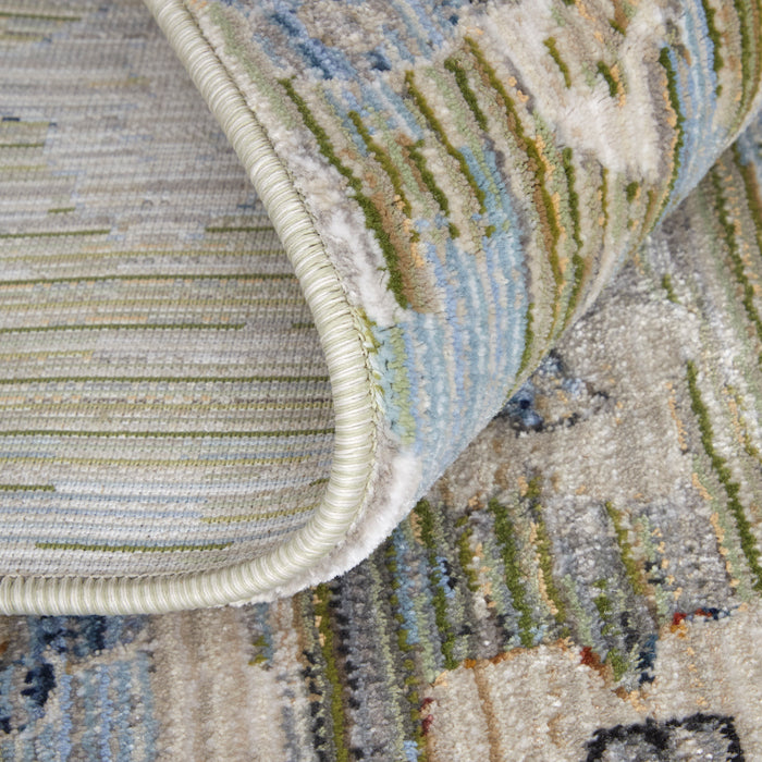 The Rug Corner Feizy Melrose Traditional Floral & Botanical - Green/Ivory/Blue