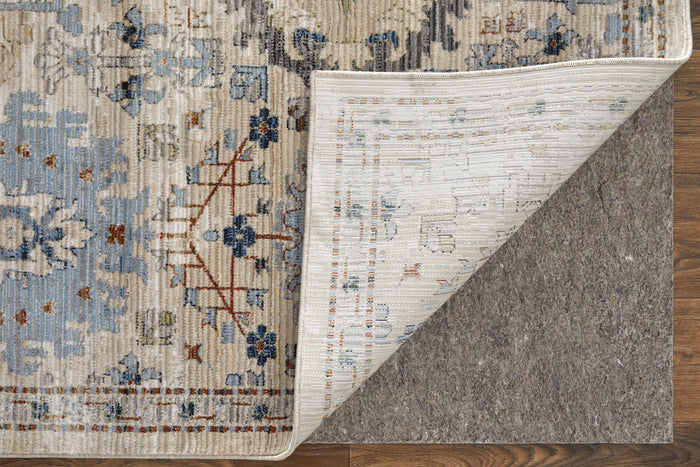 The Rug Corner Feizy Melrose Traditional Floral & Botanical - Tan/Blue/Red