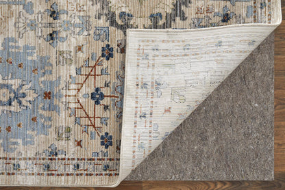 The Rug Corner Feizy Melrose Traditional Floral & Botanical - Tan/Blue/Red