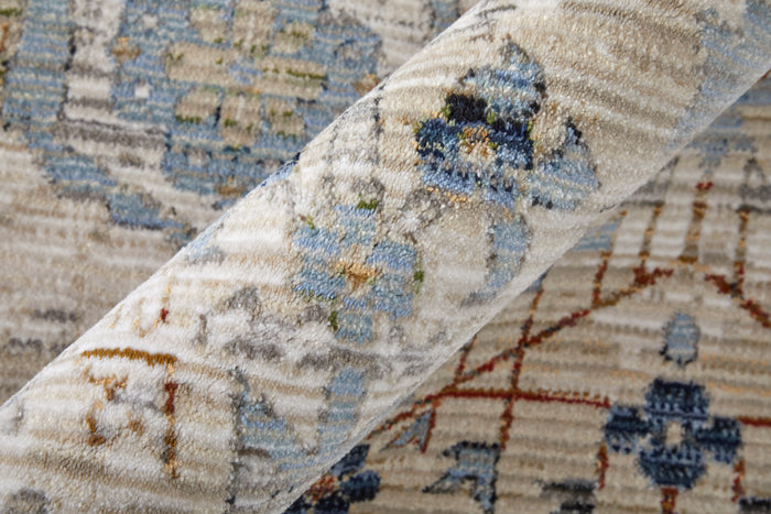 The Rug Corner Feizy Melrose Traditional Floral & Botanical - Tan/Blue/Red