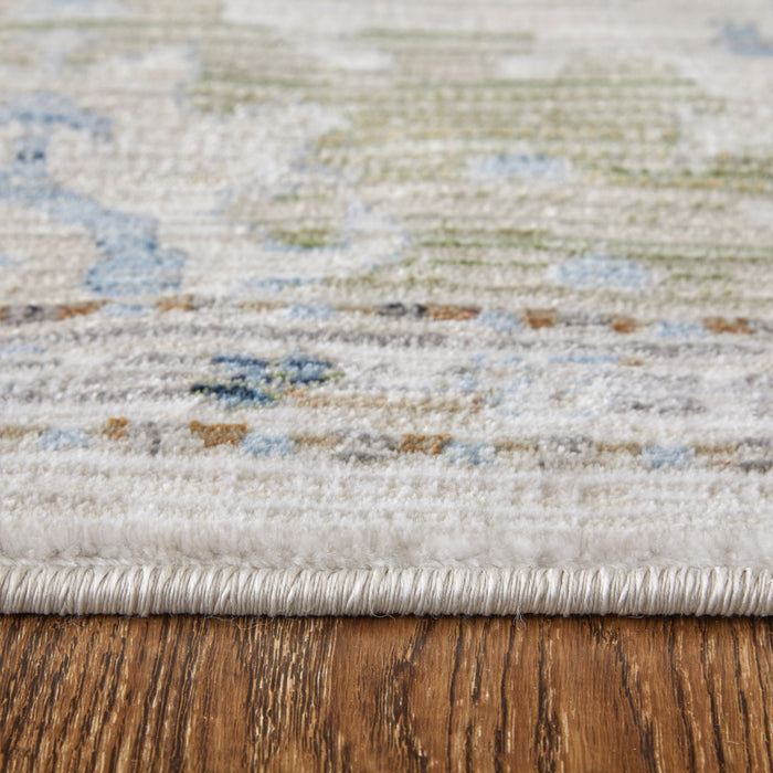 The Rug Corner Feizy Melrose Traditional Floral & Botanical - Tan/Blue/Red