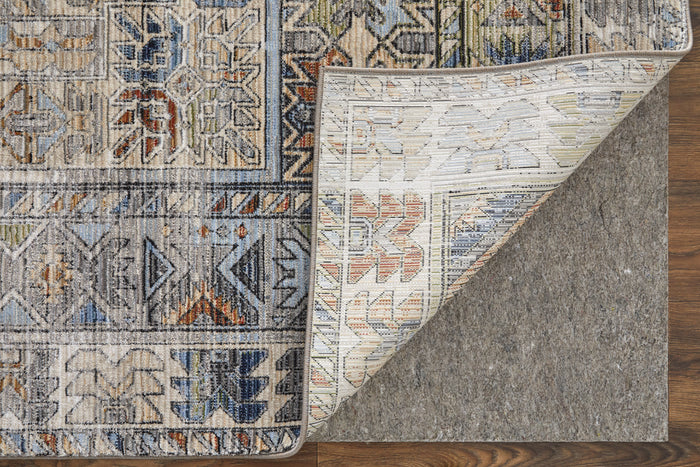 The Rug Corner Feizy Melrose Transitional Distressed - Gray/Red/Blue