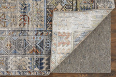 The Rug Corner Feizy Melrose Transitional Distressed - Gray/Red/Blue