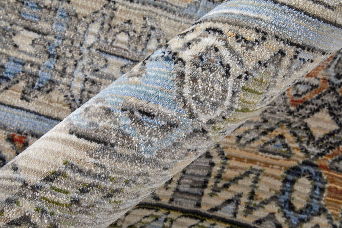 The Rug Corner Feizy Melrose Transitional Distressed - Gray/Red/Blue