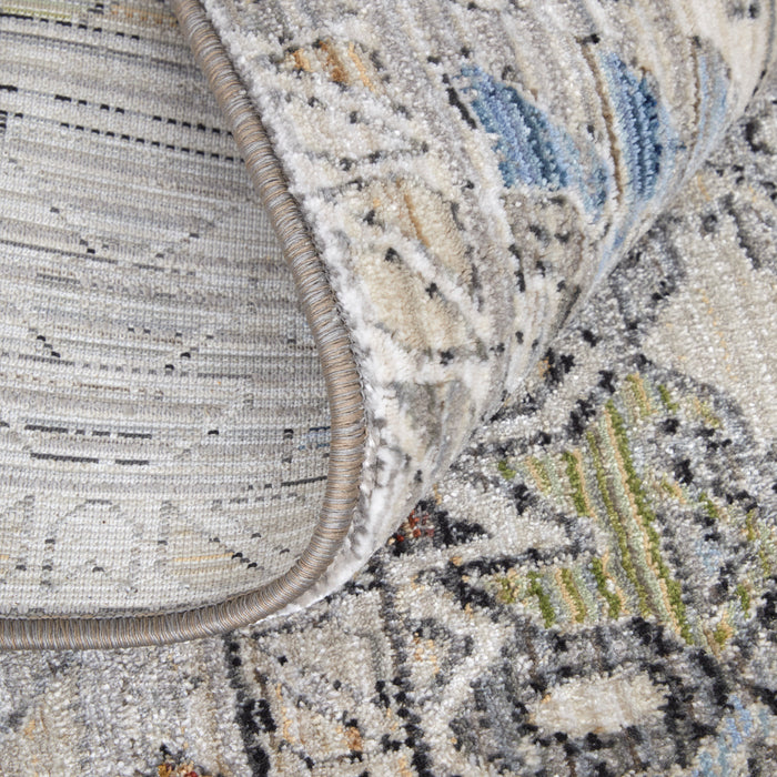The Rug Corner Feizy Melrose Transitional Distressed - Gray/Red/Blue