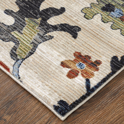 lifestyle The Rug Corner Feizy Melrose Transitional Floral & Botanical - Ivory/Red/Blue