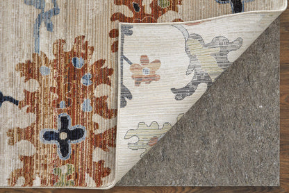 The Rug Corner Feizy Melrose Transitional Floral & Botanical - Ivory/Red/Blue