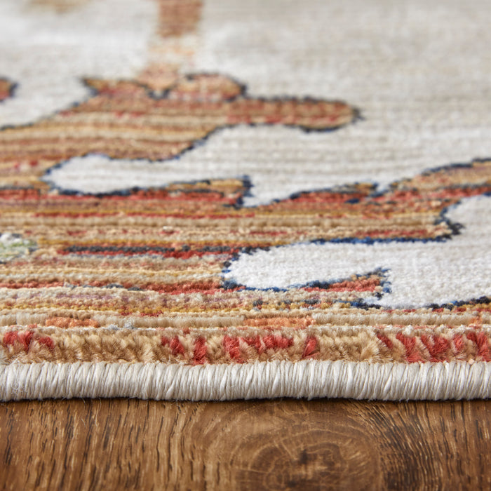 The Rug Corner Feizy Melrose Transitional Floral & Botanical - Ivory/Red/Blue