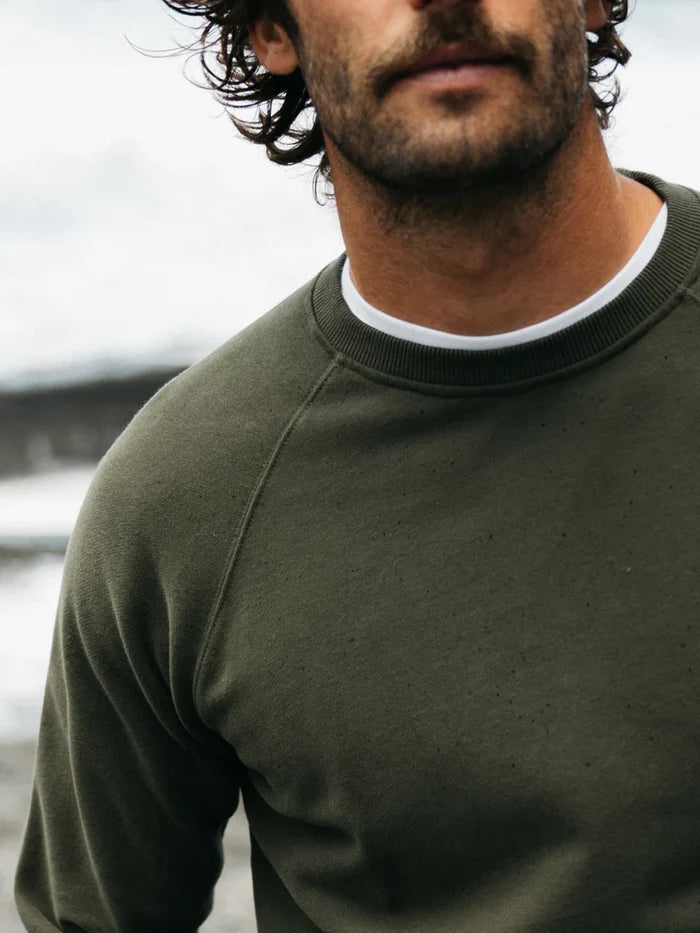 Men's Coho Sweatshirt in Timber Green - FINISTERRE