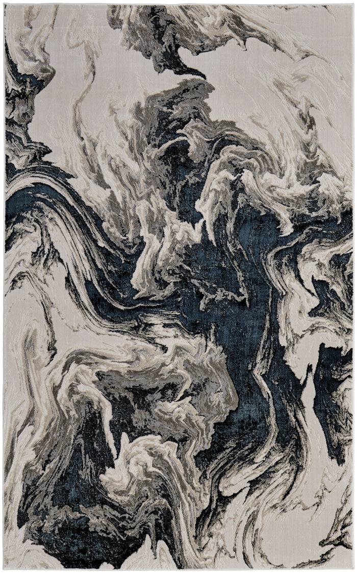 The Rug Corner Feizy Micah Modern Abstract - Ivory/Black/Taupe