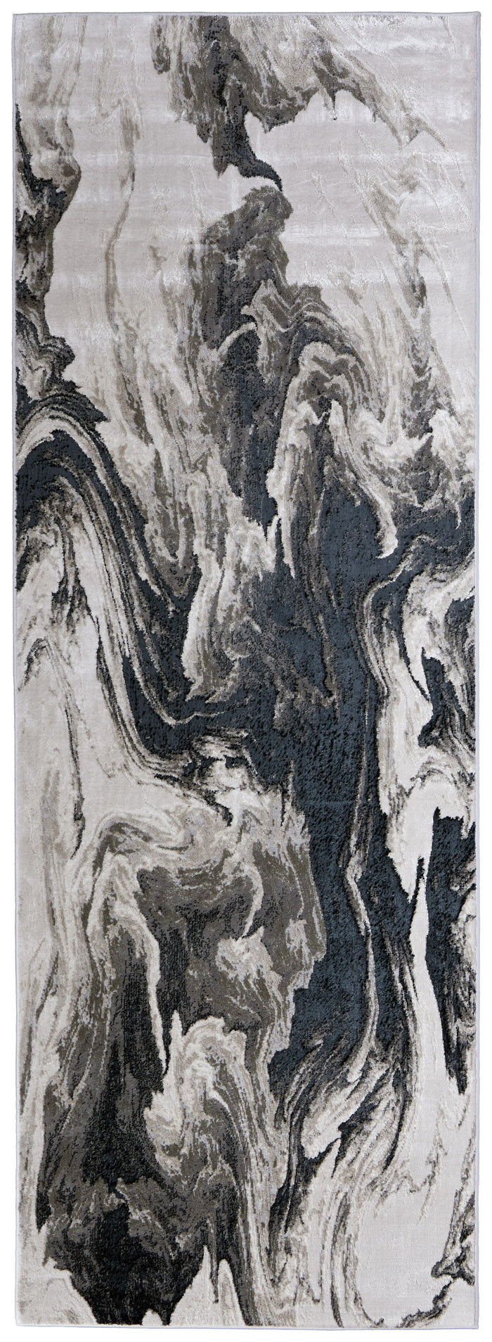 The Rug Corner Feizy Micah Modern Abstract - Ivory/Black/Taupe
