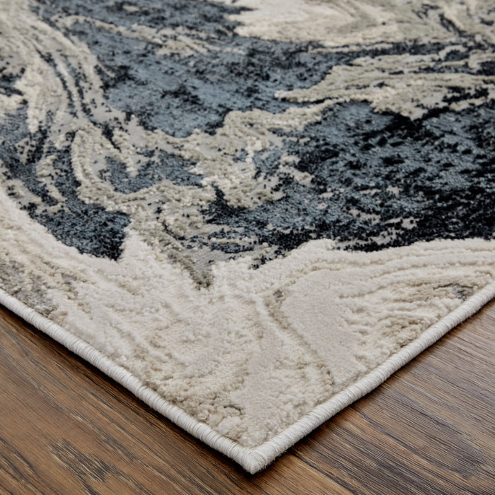 The Rug Corner Feizy Micah Modern Abstract - Ivory/Black/Taupe