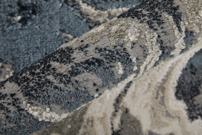 The Rug Corner Feizy Micah Modern Abstract - Ivory/Black/Taupe