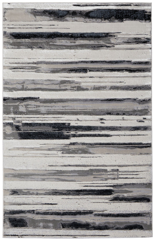 The Rug Corner Feizy Micah Modern Abstract - Silver/Gray/Black