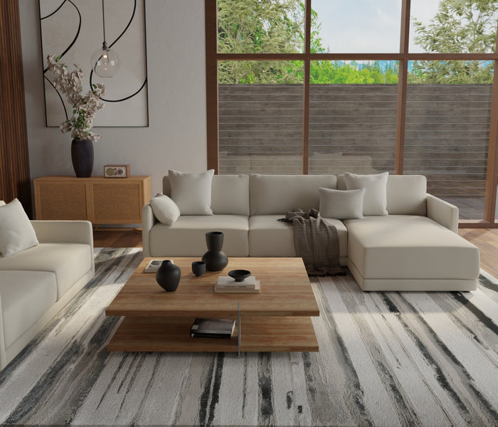 The Rug Corner Feizy Micah Modern Abstract - Silver/Gray/Black