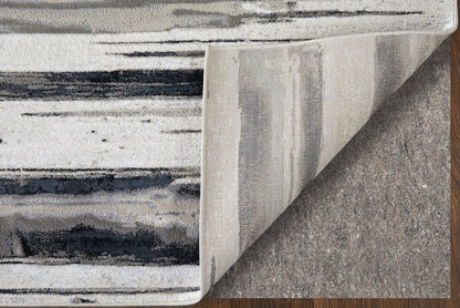 The Rug Corner Feizy Micah Modern Abstract - Silver/Gray/Black