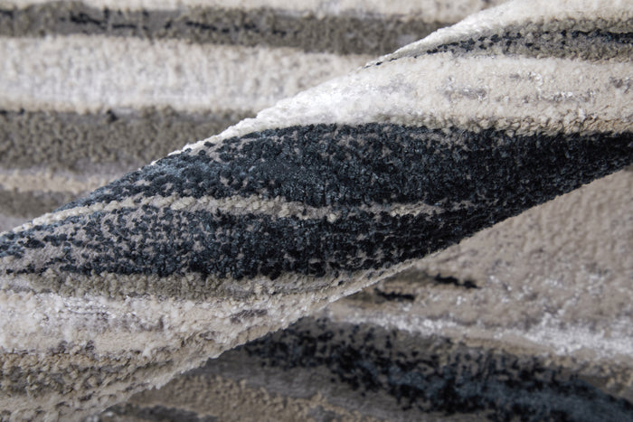 The Rug Corner Feizy Micah Modern Abstract - Silver/Gray/Black