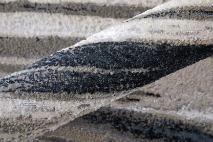 The Rug Corner Feizy Micah Modern Abstract - Silver/Gray/Black