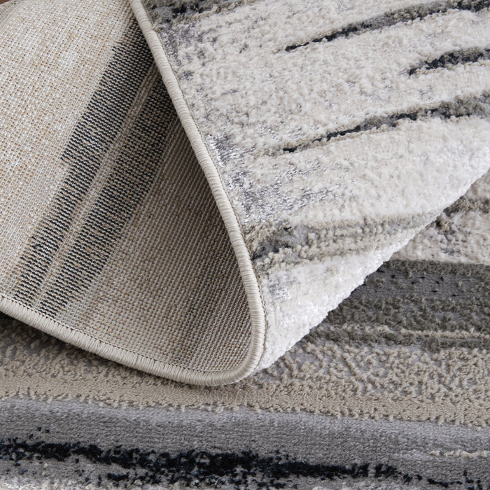 The Rug Corner Feizy Micah Modern Abstract - Silver/Gray/Black