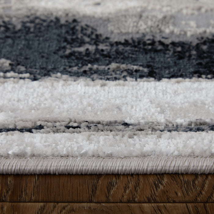 The Rug Corner Feizy Micah Modern Abstract - Silver/Gray/Black
